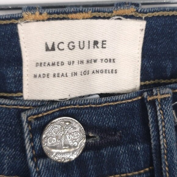 McGUIRE Women’s Jeans Mid Rise Distressed Skinny STYLE 157A Size 27 - Picture 11 of 13